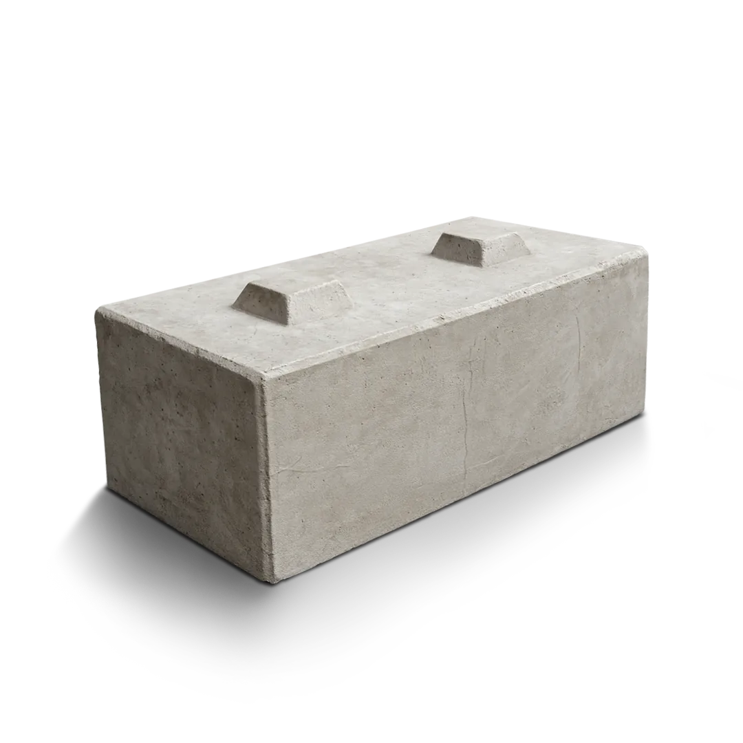 Bloco MegaBloko, sistema modular dry-stack, em 3D